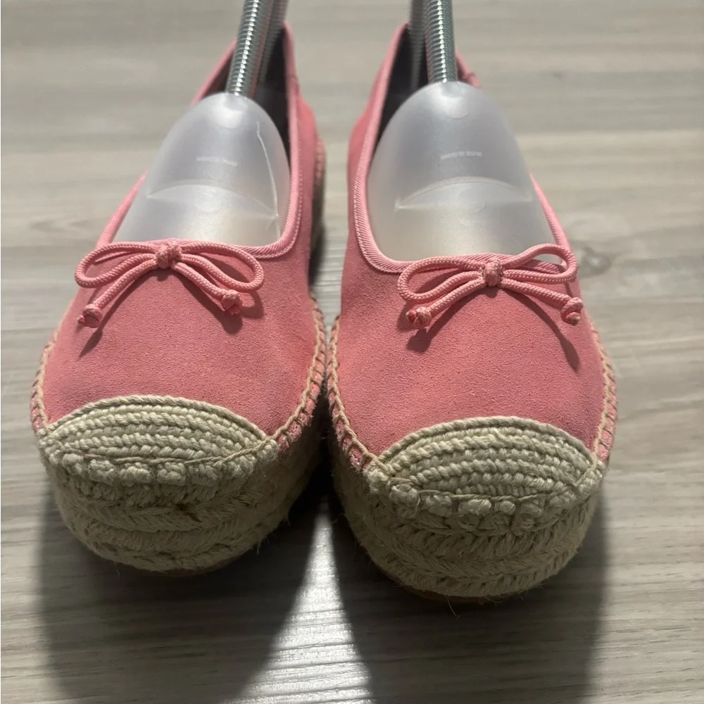 Talbots Quinn Platform Espadrilles New Women Pink Shoes 7 Slip‎ On Suede Bow